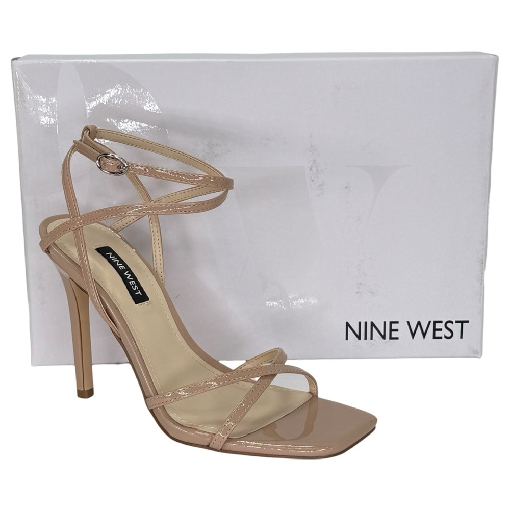 Nine West Tidle3 Nude Patent Leather Womens Heels Size 6M - Picture 12 of 12